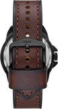 Buy Shop Fossil Bronson Automatic Skeleton Black Dial Brown Leather Strap Watch for Men - ME3219 USA Online