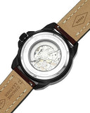Buy Shop Fossil Bronson Automatic Skeleton Black Dial Brown Leather Strap Watch for Men - ME3219 USA Online