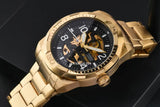 Buy Shop Fossil Bronson Automatic Skeleton Black Dial Gold Steel Strap Watch for Men - ME3257 USA Online