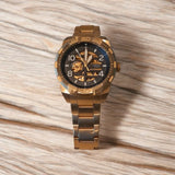 Buy Shop Fossil Bronson Automatic Skeleton Black Dial Gold Steel Strap Watch for Men - ME3257 USA Online