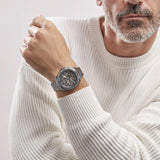 Buy Shop Fossil Bronson Automatic Skeleton Black Dial Grey Steel Strap Watch for Men - ME3218 USA Online