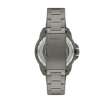 Buy Shop Fossil Bronson Automatic Skeleton Black Dial Grey Steel Strap Watch for Men - ME3218 USA Online