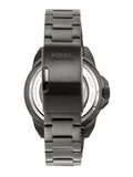Buy Shop Fossil Bronson Automatic Skeleton Black Dial Grey Steel Strap Watch for Men - ME3218 USA Online