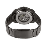 Buy Shop Fossil Bronson Automatic Skeleton Black Dial Grey Steel Strap Watch for Men - ME3218 USA Online