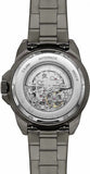 Buy Shop Fossil Bronson Automatic Skeleton Black Dial Grey Steel Strap Watch for Men - ME3218 USA Online