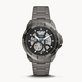 Buy Shop Fossil Bronson Automatic Skeleton Black Dial Grey Steel Strap Watch for Men - ME3218 USA Online