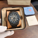 Buy Shop Fossil Bronson Automatic Skeleton Black Dial Grey Steel Strap Watch for Men - ME3255 USA Online