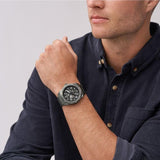 Buy Shop Fossil Bronson Automatic Skeleton Black Dial Grey Steel Strap Watch for Men - ME3255 USA Online