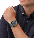 Buy Shop Fossil Bronson Automatic Skeleton Black Dial Grey Steel Strap Watch for Men - ME3255 USA Online