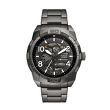 Buy Shop Fossil Bronson Automatic Skeleton Black Dial Grey Steel Strap Watch for Men - ME3255 USA Online