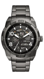 Buy Shop Fossil Bronson Automatic Skeleton Black Dial Grey Steel Strap Watch for Men - ME3255 USA Online