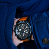 Buy Shop Fossil Bronson Black Dial Brown Leather Strap Watch for Men - FS5714 USA Online