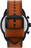 Buy Shop Fossil Bronson Black Dial Brown Leather Strap Watch for Men - FS5714 USA Online