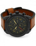Buy Shop Fossil Bronson Black Dial Brown Leather Strap Watch for Men - FS5714 USA Online