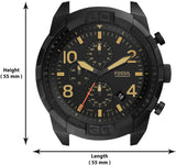 Buy Shop Fossil Bronson Black Dial Brown Leather Strap Watch for Men - FS5714 USA Online