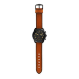 Buy Shop Fossil Bronson Black Dial Brown Leather Strap Watch for Men - FS5714 USA Online