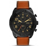 Buy Shop Fossil Bronson Black Dial Brown Leather Strap Watch for Men - FS5714 USA Online