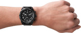Buy Shop Fossil Bronson Chronograph Black Dial Black Leather Strap Watch for Men - FS5874 USA Online