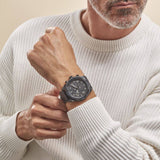 Buy Shop Fossil Bronson Chronograph Black Dial Black Leather Strap Watch for Men - FS5874 USA Online