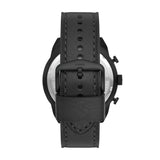 Buy Shop Fossil Bronson Chronograph Black Dial Black Leather Strap Watch for Men - FS5874 USA Online