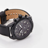 Buy Shop Fossil Bronson Chronograph Black Dial Black Leather Strap Watch for Men - FS5874 USA Online