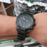 Buy Shop Fossil Bronson Chronograph Black Dial Black Steel Strap Watch for Men - FS5712 USA Online