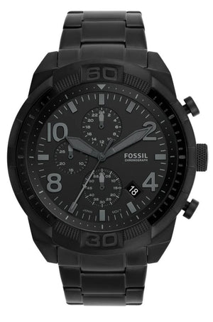 Buy Shop Fossil Bronson Chronograph Black Dial Black Steel Strap Watch for Men - FS5712 USA Online