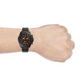 Buy Shop Fossil Bronson Chronograph Black Dial Black Steel Strap Watch for Men - FS5851 USA Online