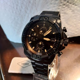 Buy Shop Fossil Bronson Chronograph Black Dial Black Steel Strap Watch for Men - FS5851 USA Online
