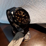 Buy Shop Fossil Bronson Chronograph Black Dial Black Steel Strap Watch for Men - FS5851 USA Online