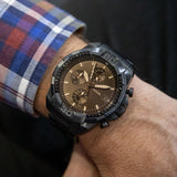 Buy Shop Fossil Bronson Chronograph Black Dial Black Steel Strap Watch for Men - FS5851 USA Online