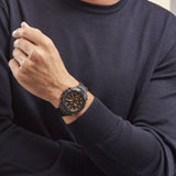 Buy Shop Fossil Bronson Chronograph Black Dial Black Steel Strap Watch for Men - FS5851 USA Online