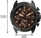 Buy Shop Fossil Bronson Chronograph Black Dial Black Steel Strap Watch for Men - FS5851 USA Online