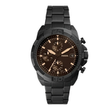 Buy Shop Fossil Bronson Chronograph Black Dial Black Steel Strap Watch for Men - FS5851 USA Online