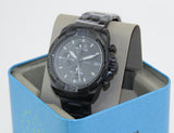 Buy Shop Fossil Bronson Chronograph Black Dial Black Steel Strap Watch for Men - FS5853 USA Online