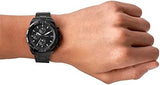 Buy Shop Fossil Bronson Chronograph Black Dial Black Steel Strap Watch for Men - FS5853 USA Online