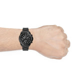 Buy Shop Fossil Bronson Chronograph Black Dial Black Steel Strap Watch for Men - FS5853 USA Online