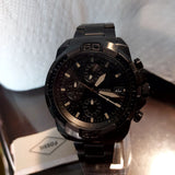 Buy Shop Fossil Bronson Chronograph Black Dial Black Steel Strap Watch for Men - FS5853 USA Online