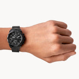 Buy Shop Fossil Bronson Chronograph Black Dial Black Steel Strap Watch for Men - FS5853 USA Online