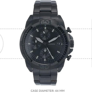 Buy Shop Fossil Bronson Chronograph Black Dial Black Steel Strap Watch for Men - FS5853 USA Online