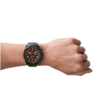 Buy Shop Fossil Bronson Chronograph Black Dial Black Steel Strap Watch for Men - FS5876 USA Online