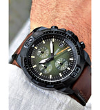 Buy Shop Fossil Bronson Chronograph Black Dial Brown Leather Strap Watch for Men - FS5856 USA Online