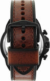 Buy Shop Fossil Bronson Chronograph Black Dial Brown Leather Strap Watch for Men - FS5856 USA Online