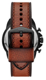 Buy Shop Fossil Bronson Chronograph Black Dial Brown Leather Strap Watch for Men - FS5856 USA Online