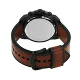 Buy Shop Fossil Bronson Chronograph Black Dial Brown Leather Strap Watch for Men - FS5856 USA Online