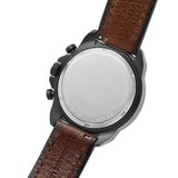 Buy Shop Fossil Bronson Chronograph Black Dial Brown Leather Strap Watch for Men - FS5856 USA Online