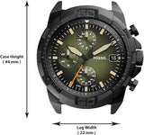 Buy Shop Fossil Bronson Chronograph Black Dial Brown Leather Strap Watch for Men - FS5856 USA Online