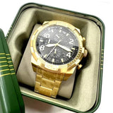 Buy Shop Fossil Bronson Chronograph Black Dial Gold Steel Strap Watch for Men - FS5877 USA Online