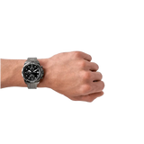 Buy Shop Fossil Bronson Chronograph Black Dial Grey Steel Strap Watch for Men - FS5852 USA Online