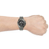 Buy Shop Fossil Bronson Chronograph Black Dial Grey Steel Strap Watch for Men - FS5852 USA Online